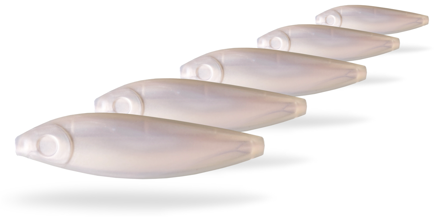 G4 Durchlaufwobbler Perlweiß neutral 5 cm 5er-Set