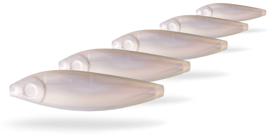 G4 Durchlaufwobbler Perlweiß neutral 5 cm 5er-Set